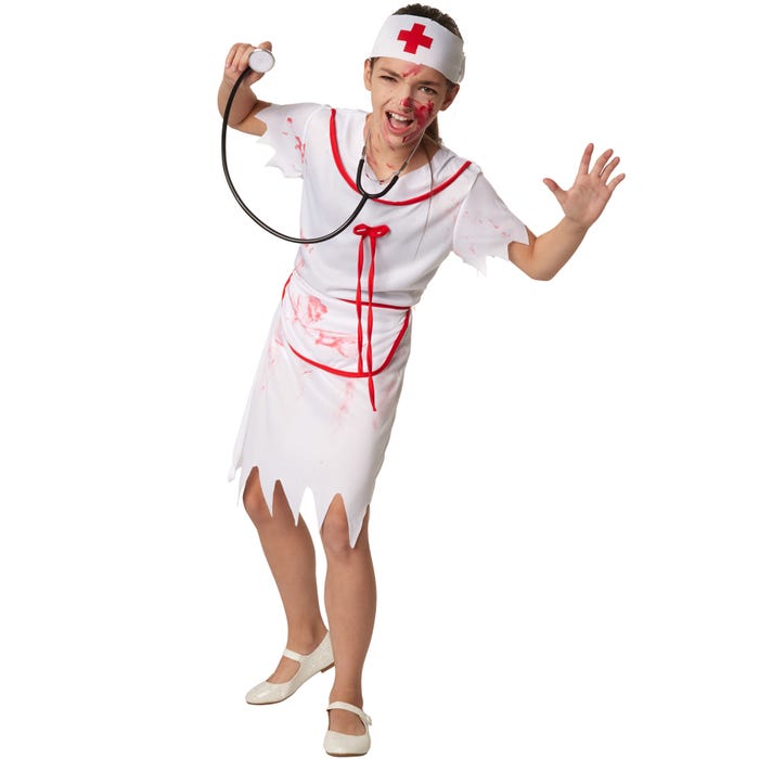 Mädchenkostüm Gruselige Krankenschwester